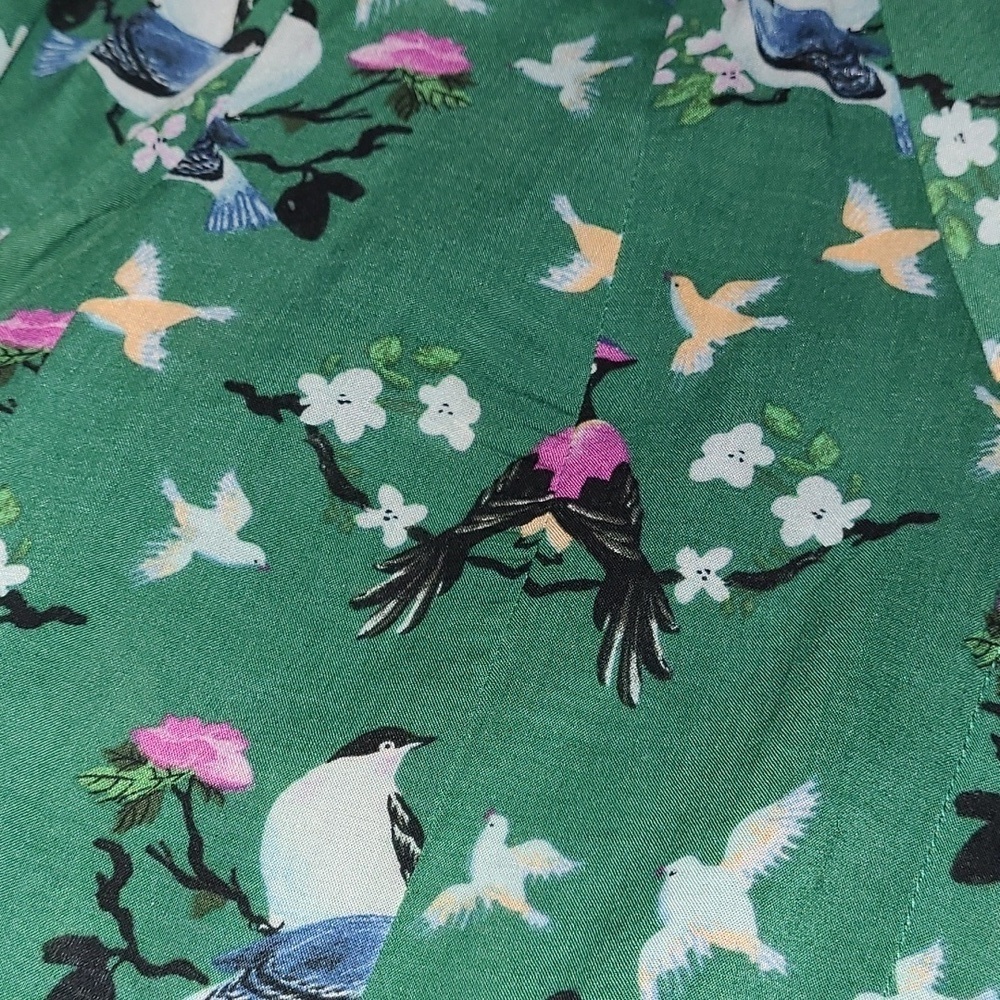 Conversations By Anthropologie Limited Edition Bird Animal Novelty Print Shirt - Picture 3 of 5